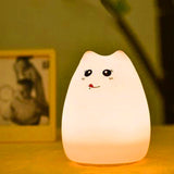 Silicone Soft  Cartoon Cat Led Lamp